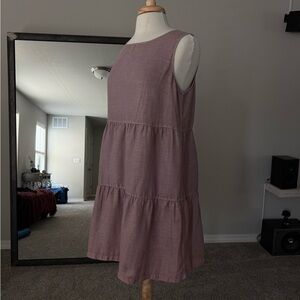 C&C California Sleeveless Purple Tiered Midi Dress
